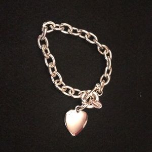 Heart Charm Toggle Bracelet
